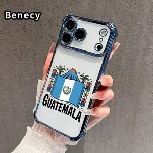 Phone Case Compatible with iPhone 17 Pro Max 16 15 Plus Air 14 13 12 11 E Guatemala's Essence Four-Corner Drop-Resistant Electroplated Transparent TPU Soft Protective Cover Gift