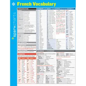 French Vocabulary SparkCharts by SparkNotes [Hardcover Book]