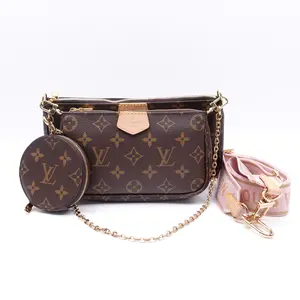 Pre-owned Louis Vuitton Coated Canvas Shoulder Bags Multi Pochette Accessories Monogram Shoulder Bag T10415574