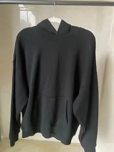 Fashion style Black Colorway Oversize Pullover Hoodie Women Men Unisex Heavyweight Streetwear Sweatshirts Long Sleeve Casual Tops French Terry, Vintage Fit