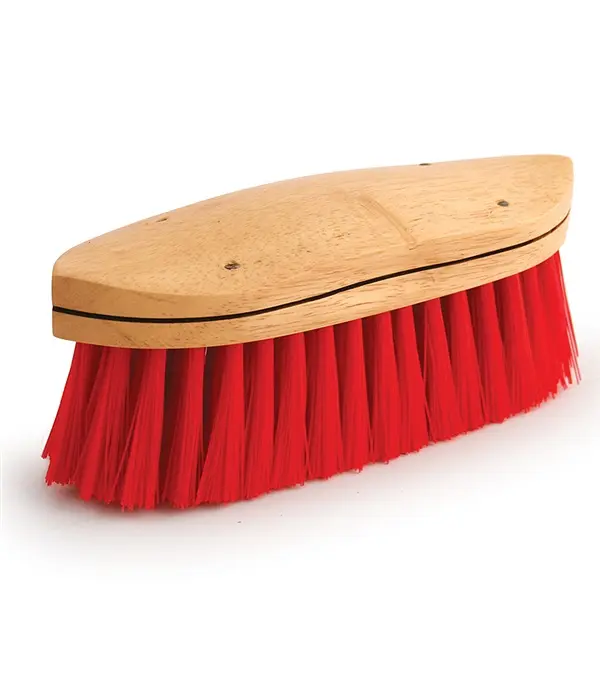Desert Equestrian 2200 Big Red Horse Grooming Brush - 8.25 in., Lightweight, Durable, Horse-Safe, Curved Back, Medium/Heavy Duty Grooming Tool for Equestrian Use, Durable And Lightweight