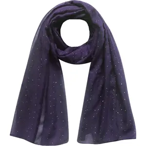 Solid Shimmer Sparkle Glitters Sheer Maxi Shawl Scarf Hijab