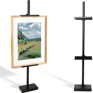 Adjustable Tabletop Easel Stand for Picture Frames & Canvas - All-Metal Display Easel with 28" Height, Table Top Frame Holder for Artwork, Photo Stand, Metal Easels for Table Display