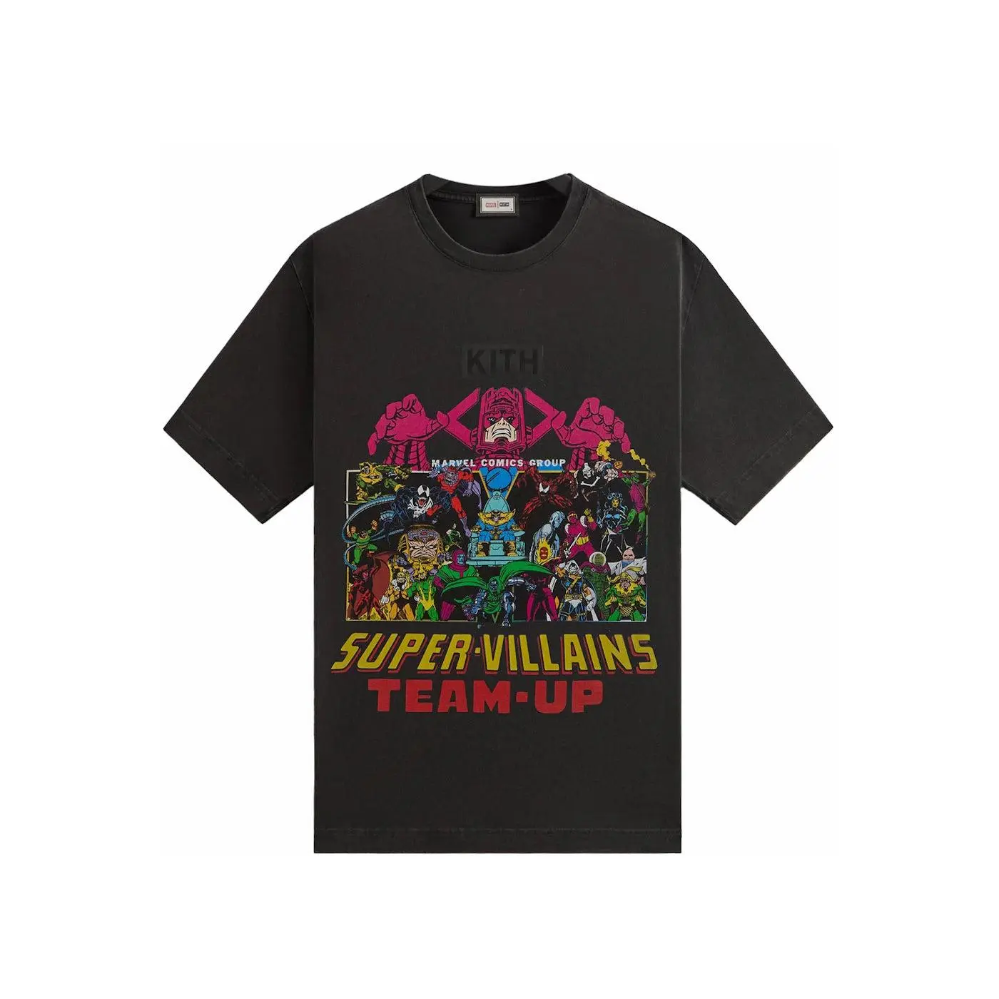 Kith x Marvel Team Up Vintage Tee Black