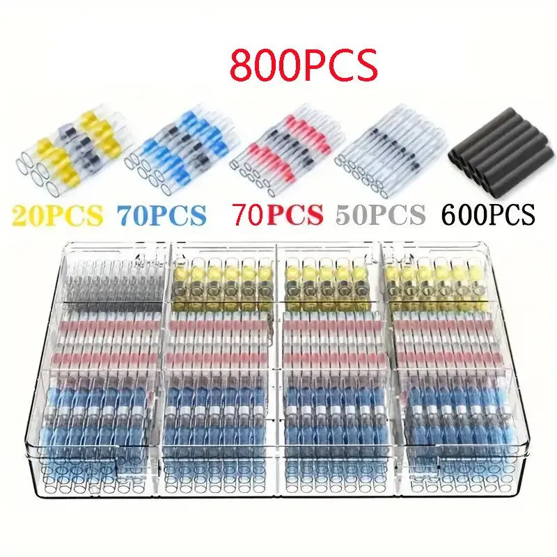 Waterproof Welding Sealed Wire Connector, Heat Shrink Splicing Connector, Insulated Electrical Splicing Terminal, Heat Shrink Connectors, Durable Reliable Connectors, Suitable for Boat Car Ship Truck