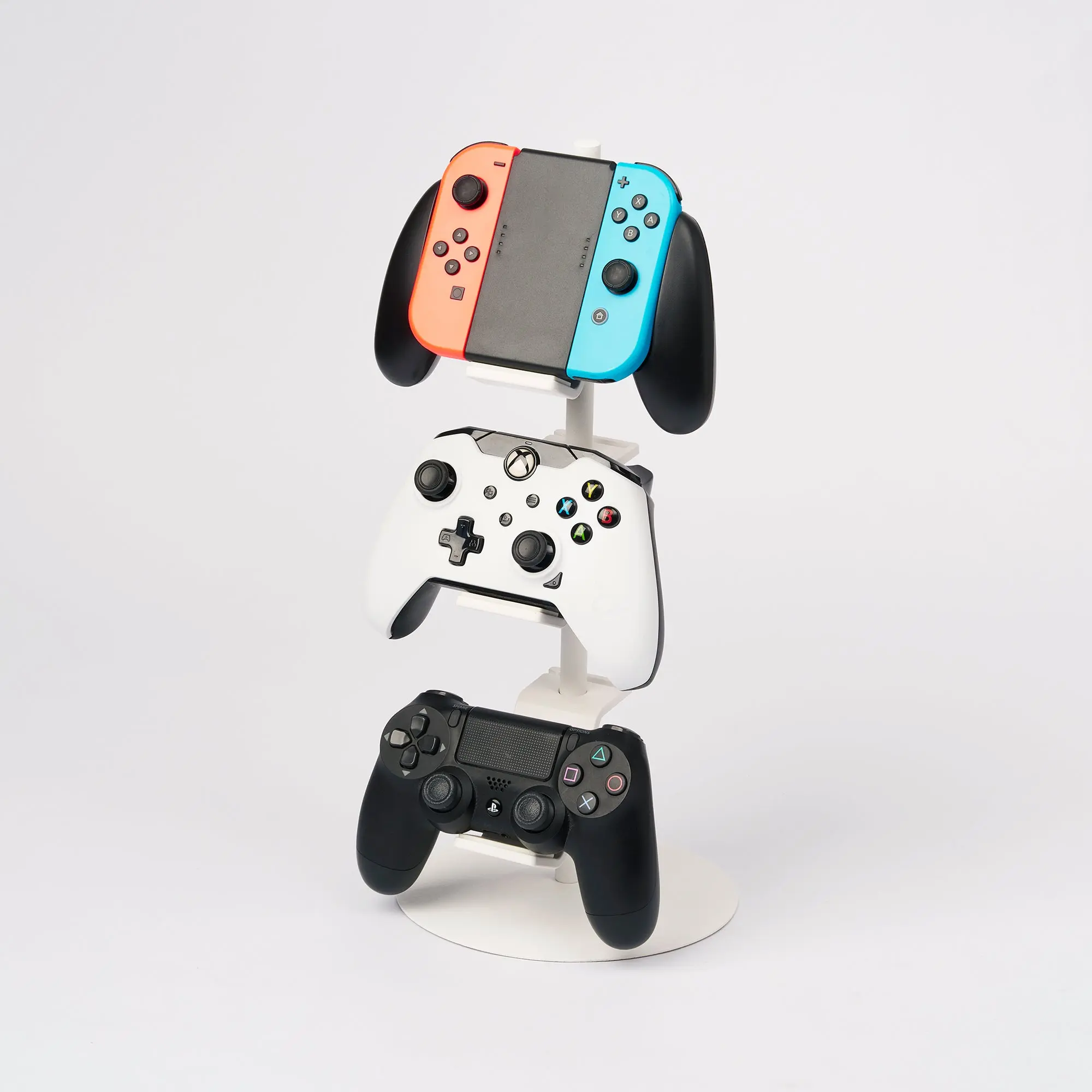 Adjustable Metal Controller Stand - Minimalist Steel Home Organizer for Game Controllers, Headphones, Gaming Storage