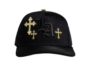 BIGG BOSS KIDS LOS ANGELES CRUZES BLACK SNAPBACK HAT BBKLACRUCES BLKGLD