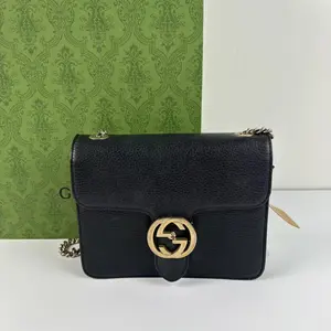 Pre-owned GUCCI Interlocking G Chain Shoulder Bag