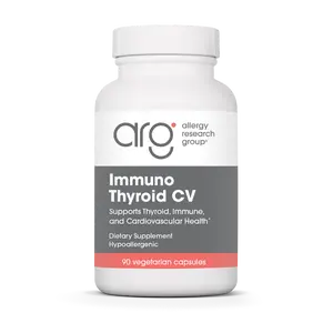 Allergy Research Group Immuno Thyroid CV - Thyroid Support for Women & Men, Selenium 200mcg Capsules Supplement, Energy, Immune Support & Heart-Health