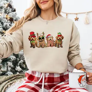 Christmas Goldendoodle Sweatshirt, Woofmas Xmas Shirt, Goldendoodle Lover Christmas Gift, Dog Mom Holiday Outfit, Christmas Gift For Women UW