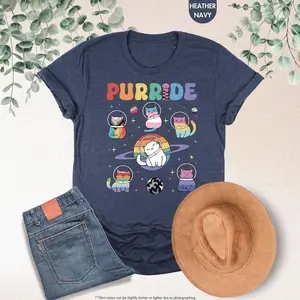 Purride Shirt, Cats In Space Shirt, Rainbow Cats Shirt, LGBT Shirt, LGBT Cats Shirt, LGBTQ Pride Shirt, Pride Rainbow Shirt, Kindness Tee C