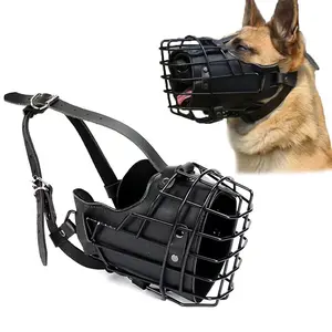 Adjustable Dog Muzzle For Medium Large Breeds, Anti Barking Anti Eating, Breathable Pet Mouth Cage For Outdoor Walking