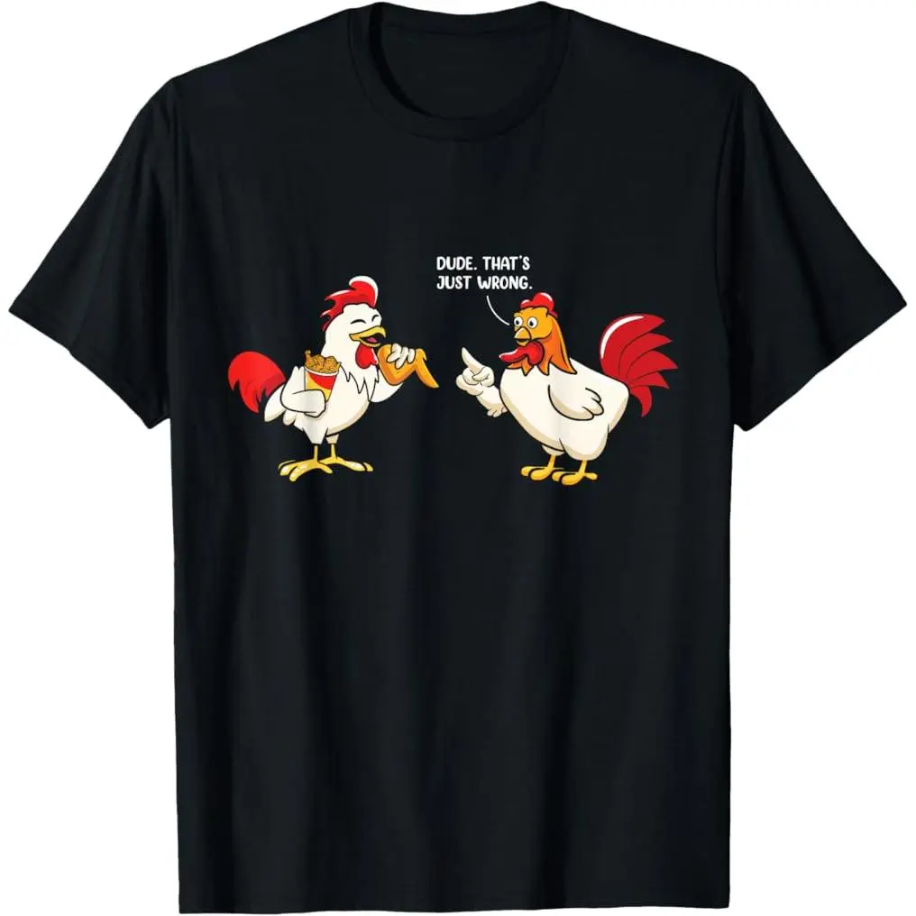 100% Premium Cotton graphic tees Chicken Wings Quote Fast Food Funny Fried Chicken Wings T-Shirt