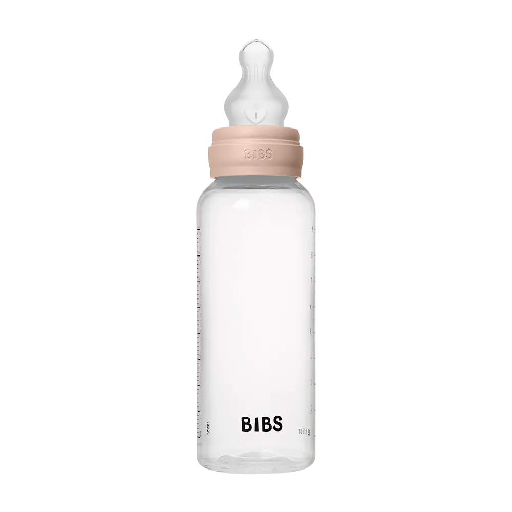 BIBS Baby BPA-Free PP Bottle Set 9oz with Silicone Nipple - Blush