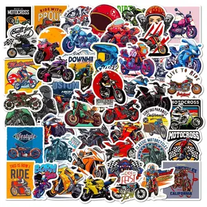 50 motorcycle club stickers with personalized graffiti Harley motorcycle stickers