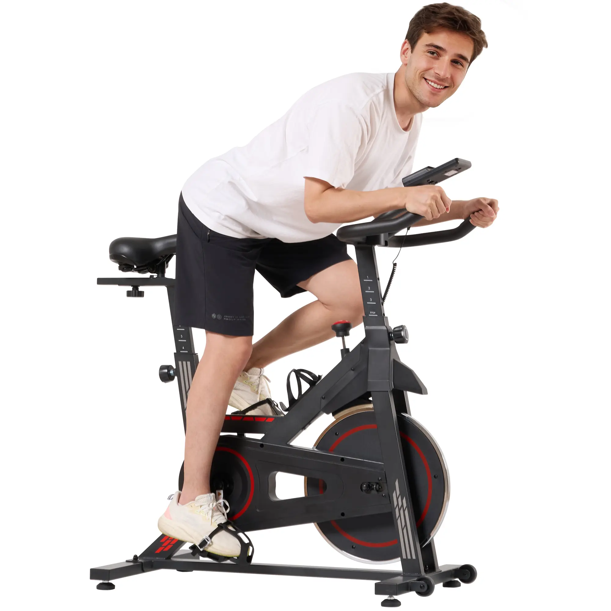 Exercise Bike Stationary Bikes for Home Cycling Bike Indoor Bike with Comfortable Seat Cushion LCD Monitor Silent Belt Drive 300 lbs Weight Capacity Heavy Flywheel