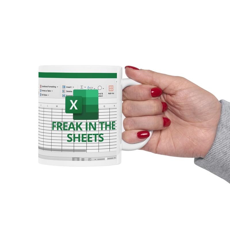 Excel Spreadsheet Humor Mug | 'Ctrl+Z the Freaking Sheets' Ceramic Mug