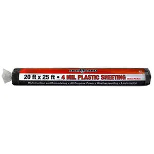 Berry Plastics 1141019 4Mil Black Plastic Sheeting- 20 x 25 ft