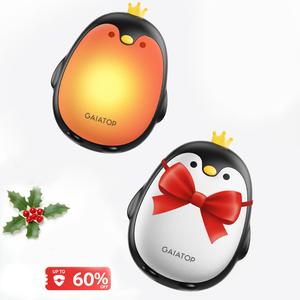 GAIATOP Limited-Edition Penguin Hand Warmers for Women & Men 2-Pack Adorable & Unique Design, 13H Long-Lasting Warmth,3 Heat Settings Rechargeable.Best gifts for Her & Him.