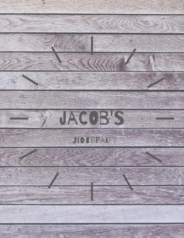 USED-Jacobs's Notepad: Personalised Notebook Journal: 8.5 x 11 in, 120 page Wide Ruled Lined Notebook with Margin. Notepad, Personal Diary, T by Pads, Personalised (Paperback)
