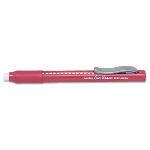 Pentel  Clic Eraser Pencil-Style Grip Eraser Red