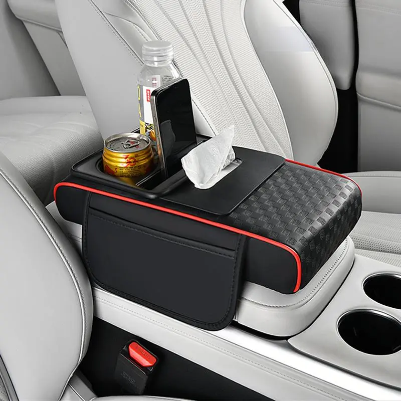 Car Center Console Armrest Pad, Multifunctional 4 in 1 Center Console Car Armrest Box, Car Console Organizer, Car Storage Bag, Car Interior Accessories, Car Organizers, Car Organization Supplies, Car Organizer For Console, Vehicle Organizer