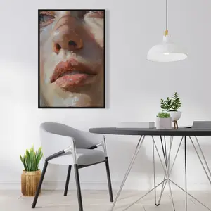 212 MAIN 24x36 in Pulp-Pink Framed Wall Art, Artistic Artwork for Stylish Room Decoration, Home Supplies Wall Decor