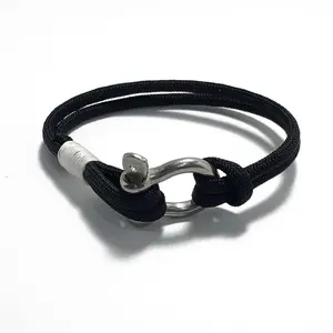 Black Nautical Shackle Bracelet 002