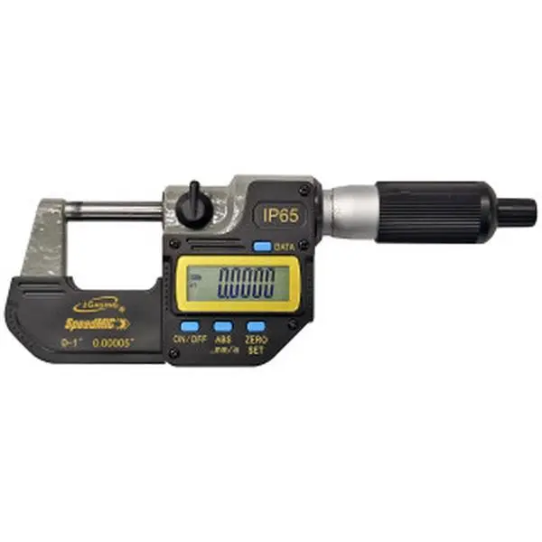 iGaging Quick Action SpeedMic Digital Micrometer 35-070-e25, 0-1" Range, 0.00005"/0.001mm Resolution, Wireless Charging, Micro USB Data Output Port, IP65 Dust & Fluid Protection (Tools & Hardware Hand Measuring Tool), Wireless Charger, Inches/Mm