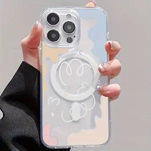 Transparent Cloud Magnetic Mobile Phone Case Phone case for iPhone 16 Pro Max 15 Plus 14 13 12 11 XR XS TPU Anti-fall Mobile Phone Case