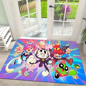 Hot Game B-BRAWL stars Floor Mat Flannel Rug Ultra Soft, High Water Absorbent & Hypoallergenic, Machine Washable HD Custom Printed Non-Slip Floor Mat for Bathroom, Kitchen Bedroom