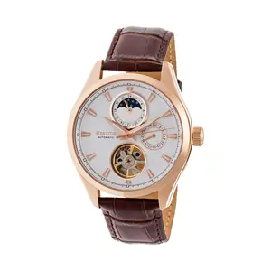 Heritor Automatic Men's Sebastian Stainless Leather Watch