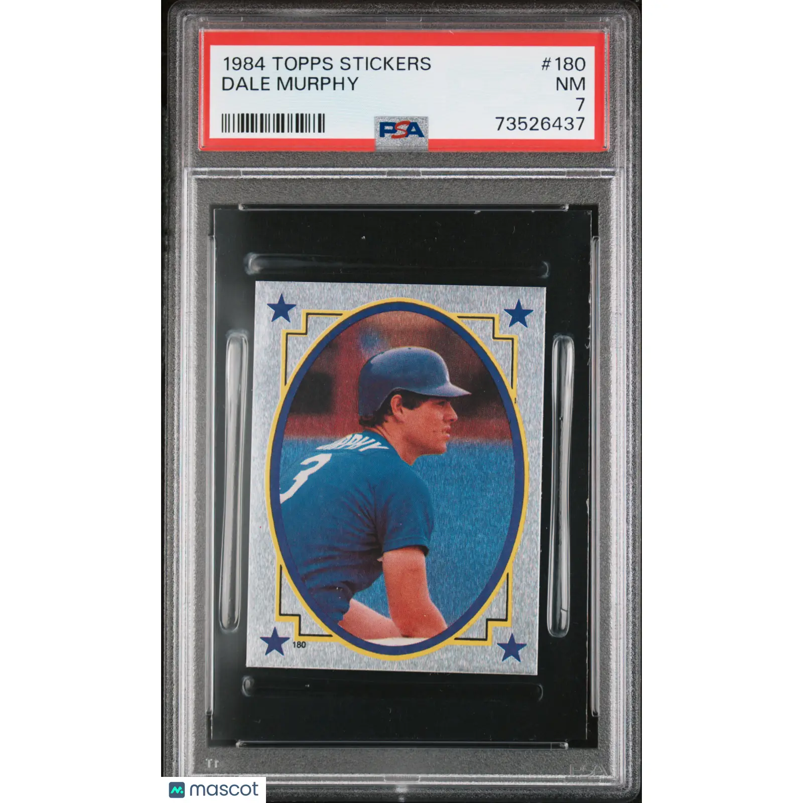 Dale Murphy PSA 1984 Topps Stickers Baseball #180 7 73526437