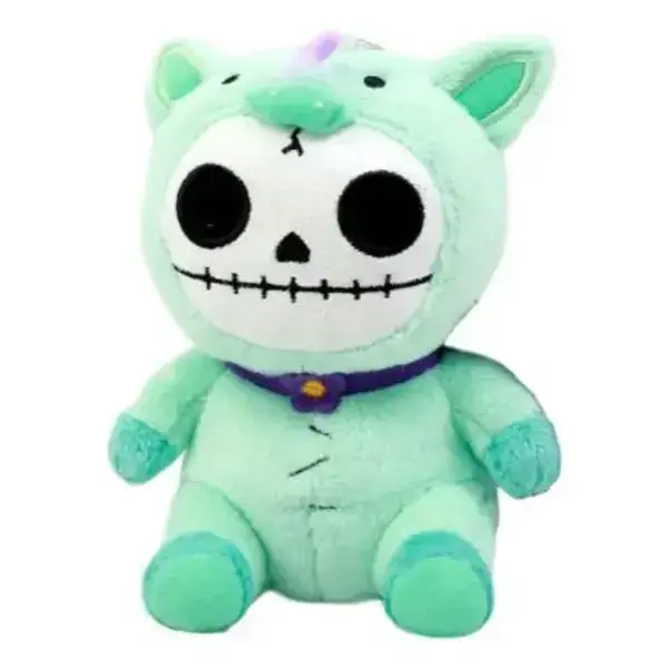 Furrybones Blue Enchanted Unicorn Unie Skeleton Monster Plush Doll Toy Ornament