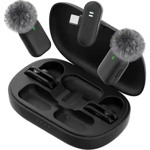 Lavalier Microphone, Clip- Lapel Mic for  Android with Noise Cancelling, Professional Mini Microphone for Recording, Podcast, Streaming, YouTube, Vlog, Portable & Easy to Use