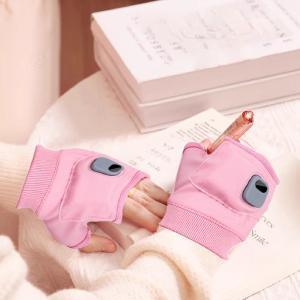 Touchscreen Fingerless Heated Gloves – Rechargeable Hand Warmers for Winter Work Arthritis Pain Relief, Men & Women