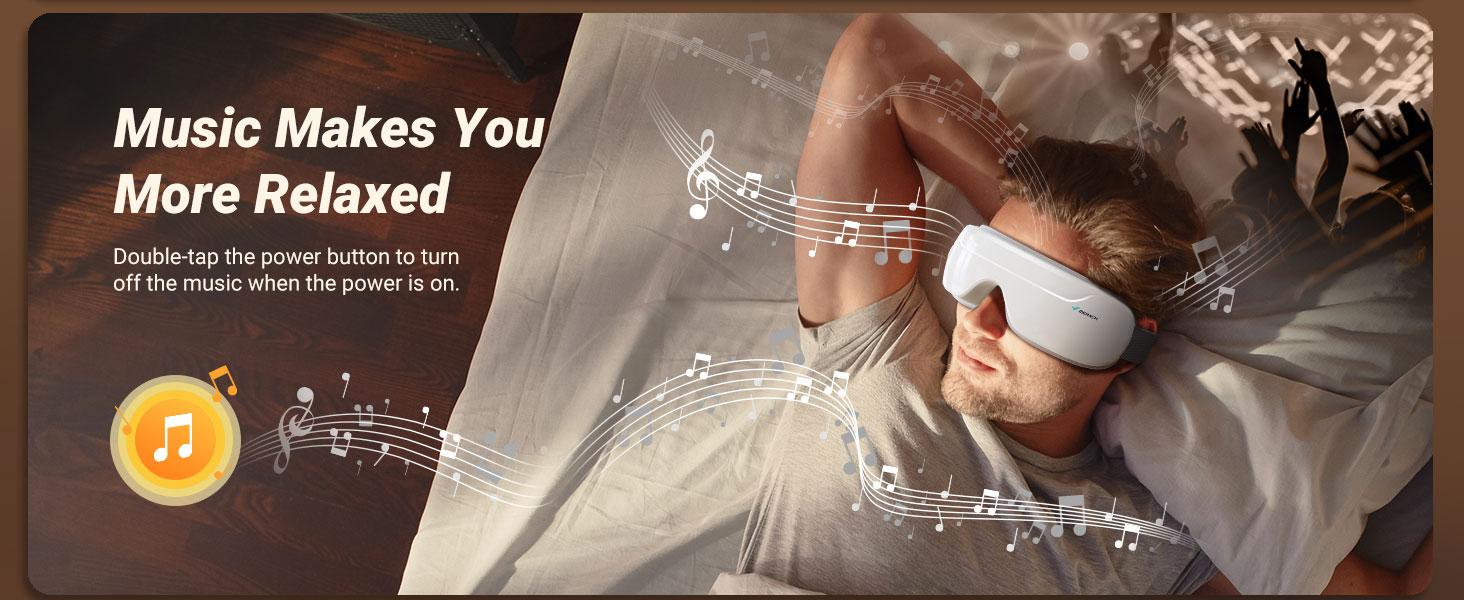 Merach Eye Massager with Heat Compression and Bluetooth Music Eye Care Device Smart Eye Mask for Relax Birthday Gifts