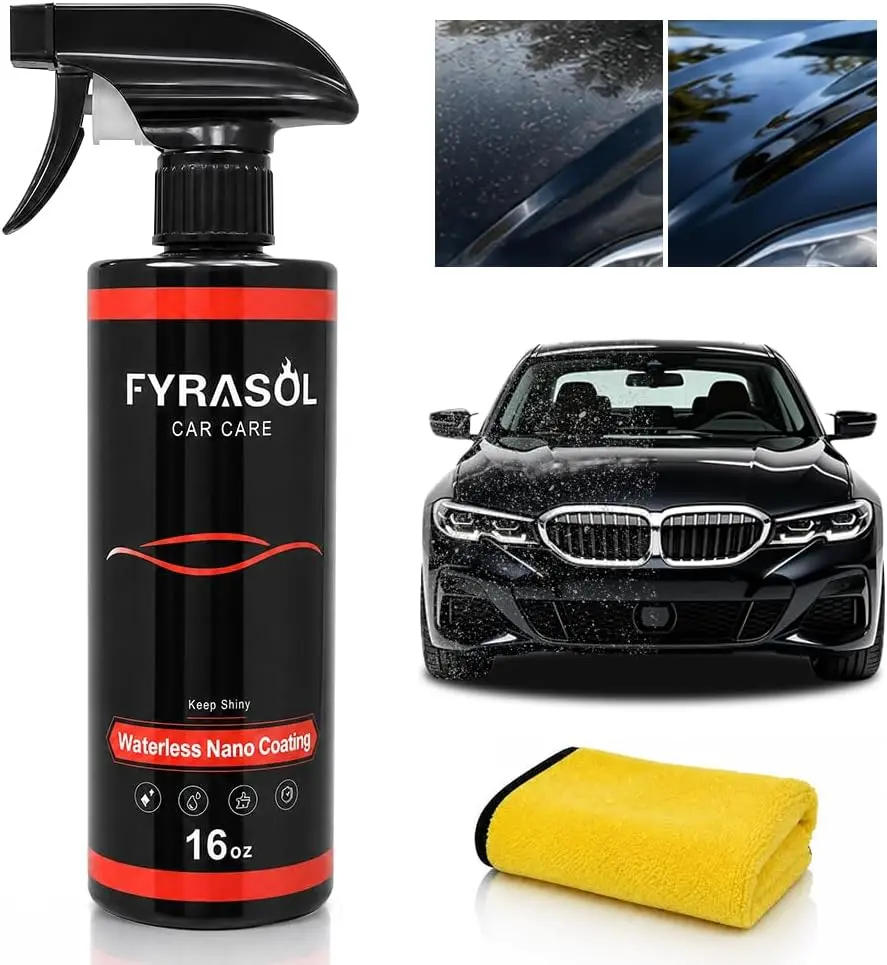 Nano Ceramic Coating Spray for Cars, 16oz Ceramic Spray Coating, Hydrophobic Polymer Sealant, High Gloss Finish, Paint Protection, Water Repellent