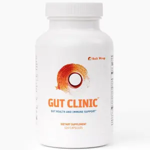 SaltWrap Gut Clinic - Postbiotics Gut Health and Immune Support for Bloating, Gas, Indigestion - Powerful Relief - 90 Capsules