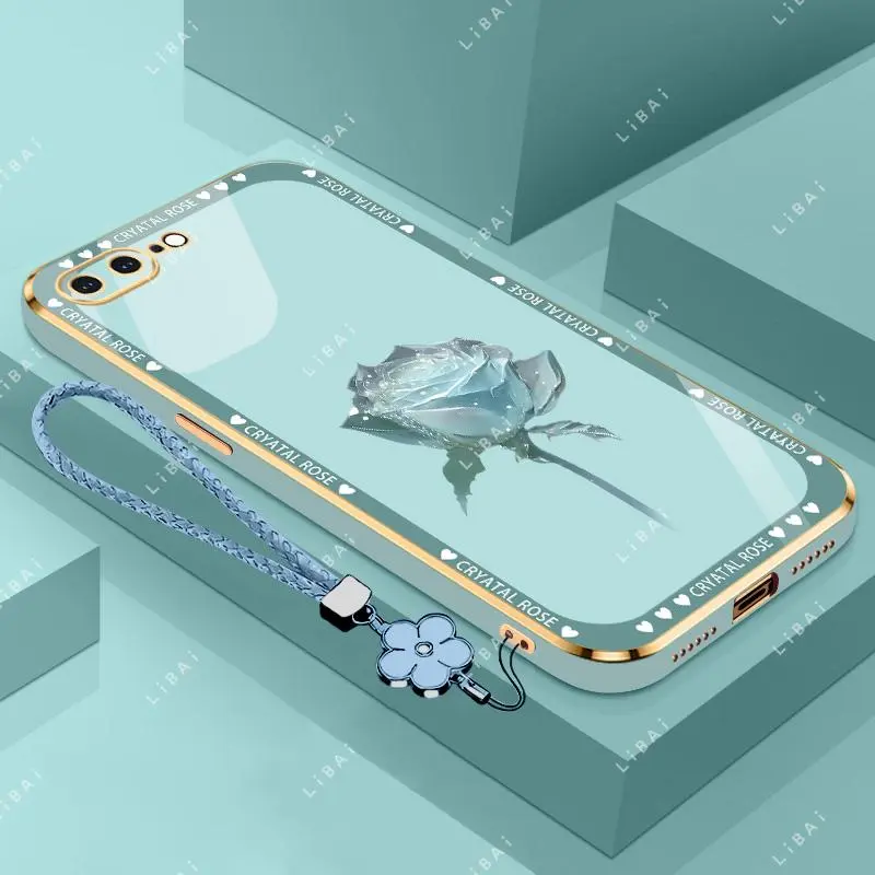 Suitable for [iPhone 8 Plus]phone case，affordable price,free beautiful four-leaf clover lanyard，exquisite and simple,High-end styles，drop-proof and fingerprint-resistant 995