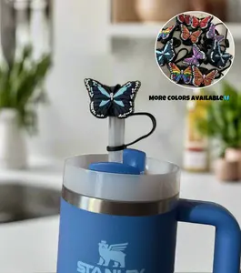 Butterfly Silicone Straw Topper Covers for Stanley Straws