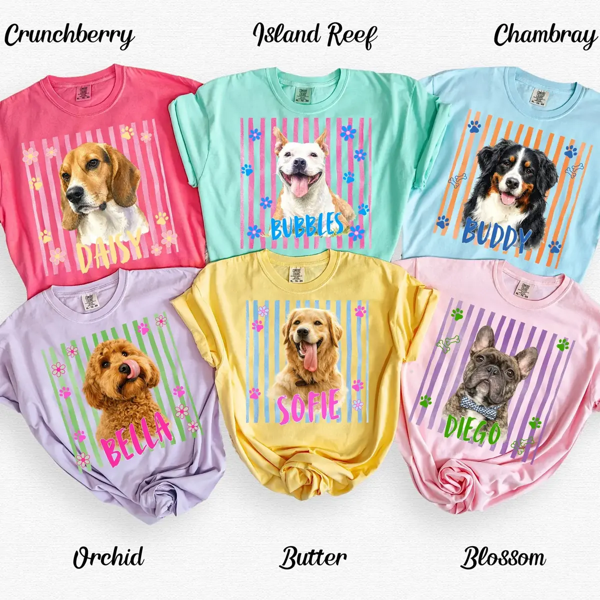 Custom Pet Photo And Name Shirt,Personalized Comfort Colors Pet Shirt,Customized Picture Dog Shirt,Dog Lover Gift,Cat Mom Gift,Pet Loss Gift