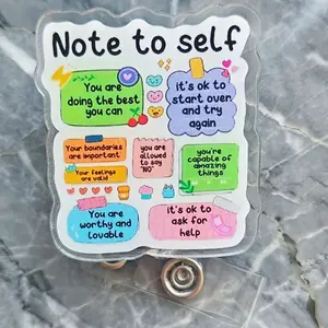 2D A Fun And Inventive Retractable Badge Reel That Is Lightweight, Featuring a Name Badge Clip with a Belt Attachment, Perfect for Nurses, Workers, Doctors, Rns, And Cnas, Showcasing a Playful Design And a Sturdy Badge Holder