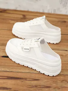 New Summer Autumn Women's Casual Shoes, Thick Sole Comfortable Mesh Breathable, Height Increase 5cm, Party Slip-On Sandals