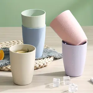 5pcs 5 Colors Reusable Plastic Cups - Multicolor, Stackable Tumblers, Individual Cups for Kitchen, Office & Travel - Durable Drinkware