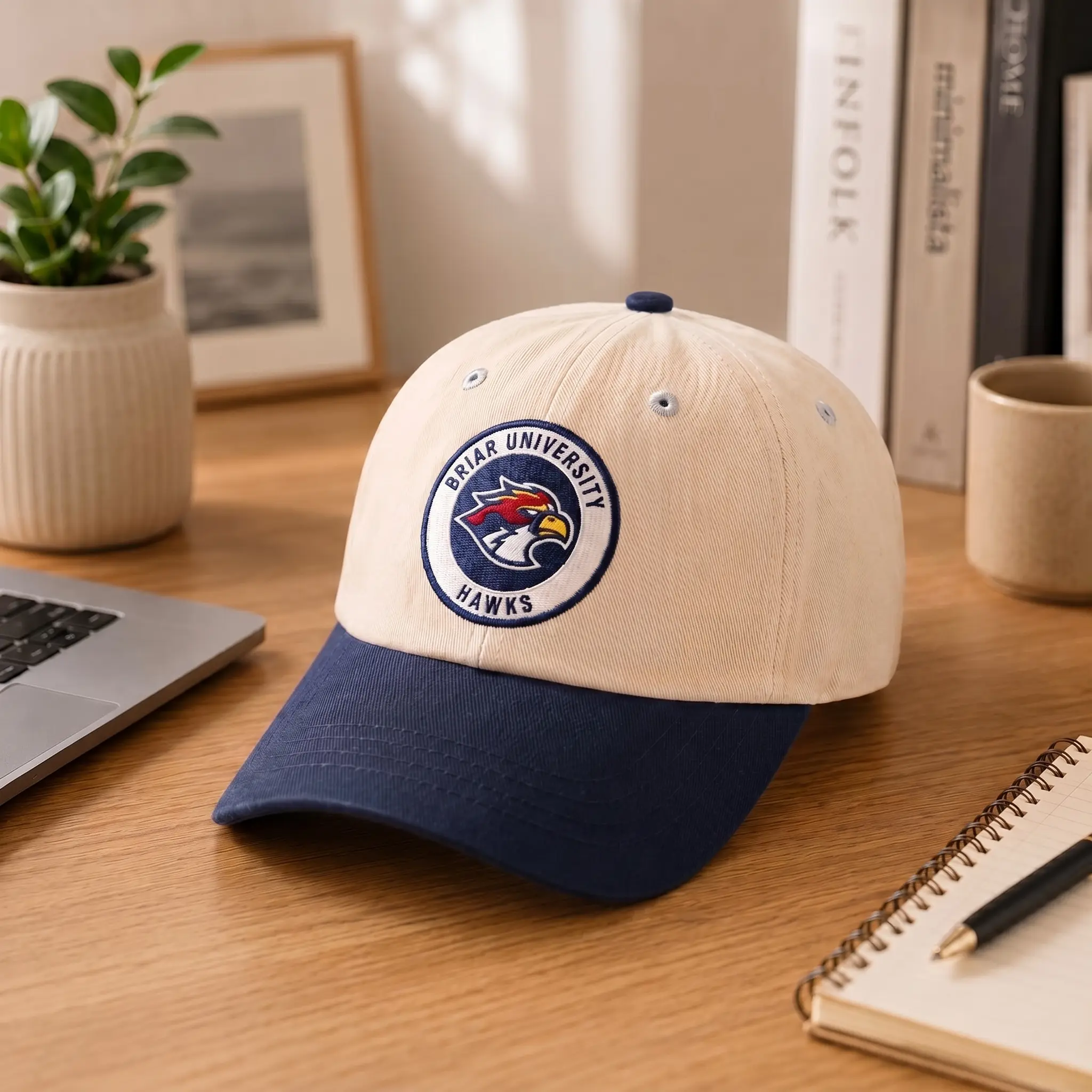 Briar University Hawks Team Embroidered Trucker Hat, Off Campus Baseball Cap, Hockey Romantic Movie College Apparel