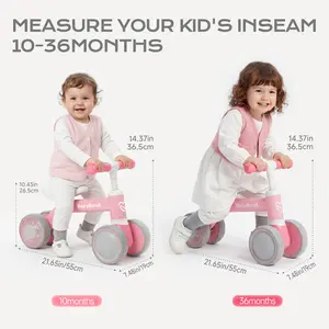 BabyBond Colorful Light-Up Baby Balance Bike Toy for Toddler, 135° Anti-Rollover Design, No-Pedal Bicycle with Glow Wheels (Battery-Free),  Ideal First Birthday Gift for Boys & Girls, Christmas Gift Walker Toy for Kids, Mothersdaygift