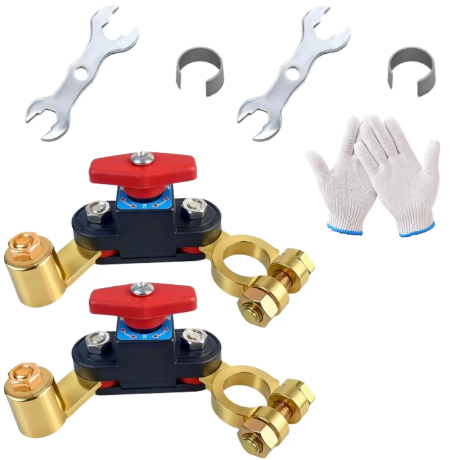 2Set Battery Disconnect Switch 12 Volt 24 Volt, High Conductivity Battery Cut Off Switch, Pure Copper Manual Rotary Battery Shut Off Switch for Car Truck RV Boat Power Control - Home Improvement.