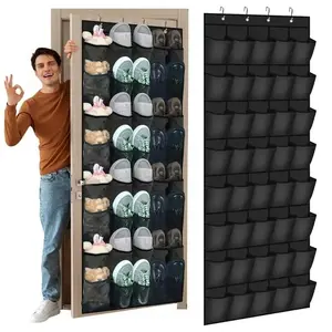 Over The Door Shoe Rack With12/14/24/28/35/40 Large Mesh Pockets Hangable Hanging Shoe Organizer For Closet Hanging Shoe Rack Holder Shoe Storage Bag