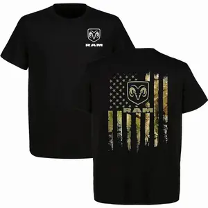 RAM American Flag T-Shirt – American Flag Vintage Pickup Graphic Tee, Perfect Gift for Truck Lovers and Dodge RAM Fans, Vintage American Flag Pickup Graphic Tee, American Flag Pickup Graphic T-Shirt for Men E2
